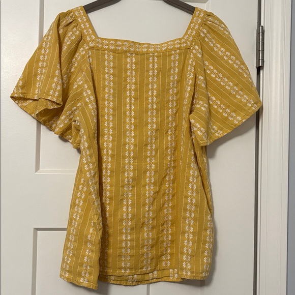 Banana Republic women’s yellow floral top size: S - Picture 5 of 5